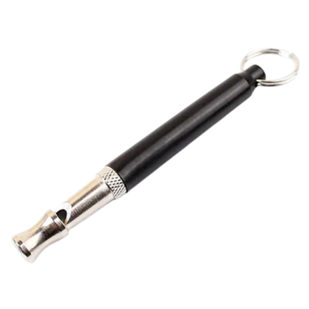 Ultraschall-Hundepfeife, 9 cm, Edelstahl, verstellbar, Hundetrainingspfeife mit Umhängeband, leise Kontrolle von Bellen und Disziplin schwarz