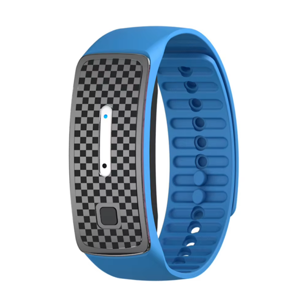 Ultrasoon muggenwerend armbandje voor kinderen, elektronisch bionisch zomerwerend middel, sonisch afweermiddel, oplaadbaar, veilig en milieuvriendelijk blauw
