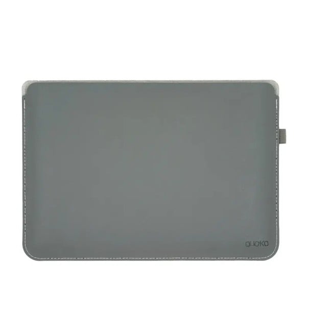 Ultratenké laptop táska 13 hüvelykes 336 x 238 mm műbőrből, steppelt peremmel és füllel, valamint asztali egérpad funkcióval szürke