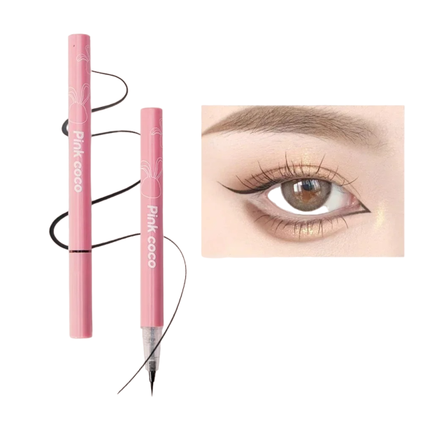 Ultratynd farvet eyeliner vandtæt mat eyeliner sort