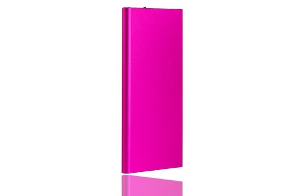 Ultratynd powerbank på 20000 mAh mørkerosa