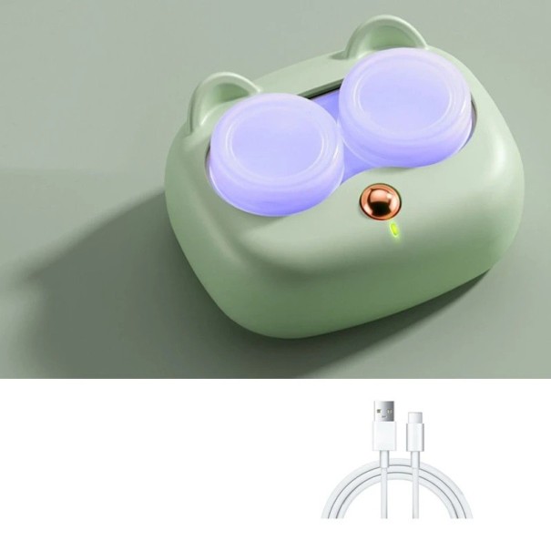 Ultrazvuková čistička kontaktných šošoviek USB nabíjanie prenosné puzdro 360° čistenie kompaktný dizajn farebné prevedenie 1