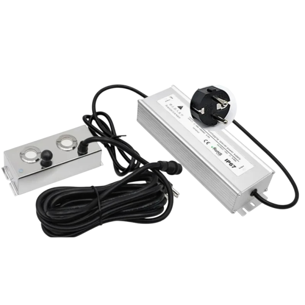 Ultrazvukový mlhovač Fogger se 2 hlavicemi 80 W Nerezová ocel a kabel 5 m Napájení 220 V Generátor mlhy do zahrady skalky i bazénu 1
