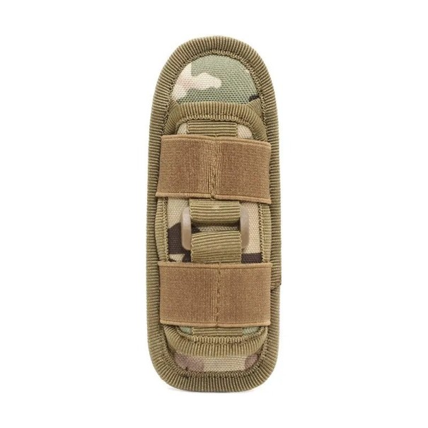 Um 360 Grad drehbares Taschenlampenholster aus Nylon. Taktisches, drehbares Taschenlampenholster khaki