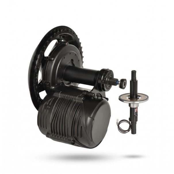 Umbausatz Mittelmotor Tongsheng TSDZ8 48 V 750 W Kettenblatt 44T Drehmoment-Sensor Display VLCD5 8pin Controller 23 A Schwarz 1