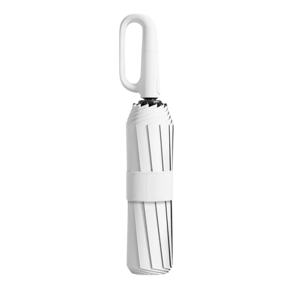 Umbrelă de soare pliabilă automată puternică 100 cm Umbrelă de soare pentru bărbați și femei rezistentă la vânt cu protecție UV Umbrelă compactă cu mâner pentru orice vreme gri
