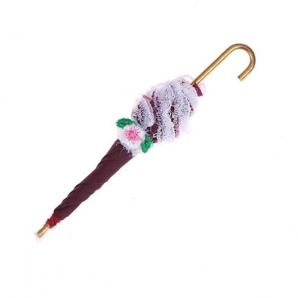 Umbrela pentru papusa Barbie burgundy