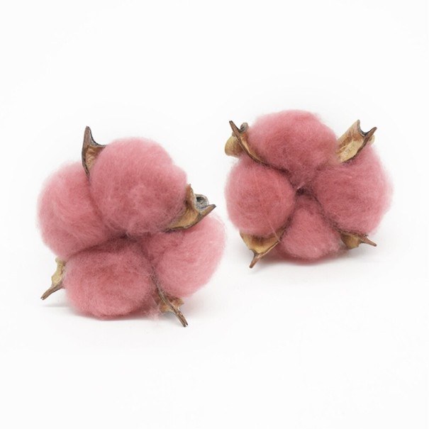 Umělá větvička bavlníku 10 ks červená