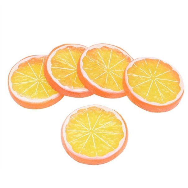 Umelé citrusové plátky 10 ks oranžová