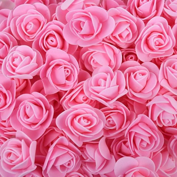 Umelé kvety na dekoráciu 200 ks Sada umelých ruží Dekoračné kvety ružová
