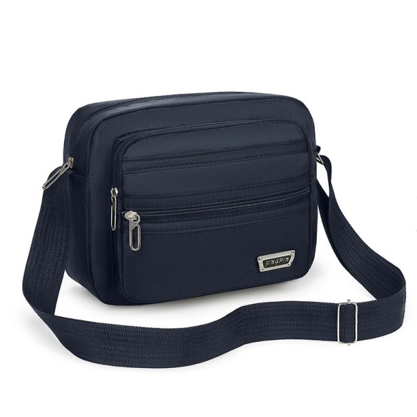 Umhängetasche für Herren mit großem Fassungsvermögen, wasserdichter Nylon-Rucksack, mehrere Taschen, robuster Arbeitsrucksack für Business und Alltag blau