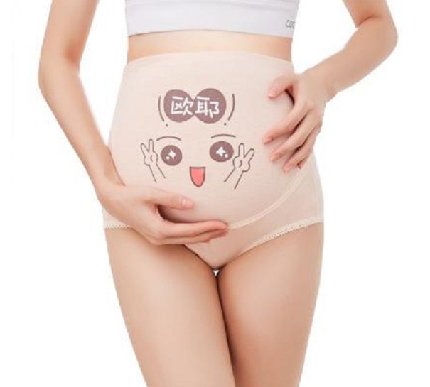 Umstandshöschen über dem Bauch beige L