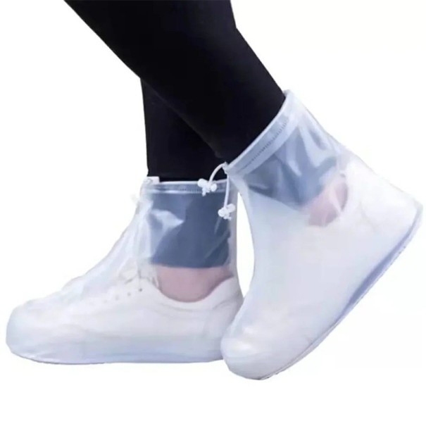 Un par de cubiertas de zapatos antideslizantes, impermeables, de goma, para la lluvia, reutilizables y con protección contra la humedad. L