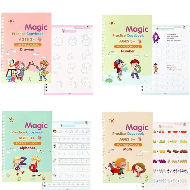 Un set de caiete educative pentru copii in limba engleza, 4 buc 1