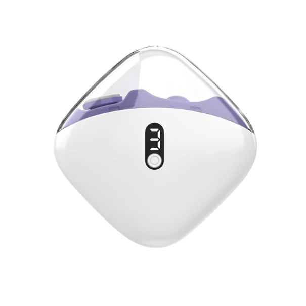 Unghiere electrice inteligente 7,9 x 7,9 x 3,1 cm Lanternă USB-C Afișaj digital 3 viteze Lustruire Pilire Pentru copii și adulți Zgomot redus violet