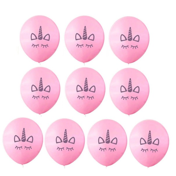 Unicorn Balloons - 10 Pieces pink