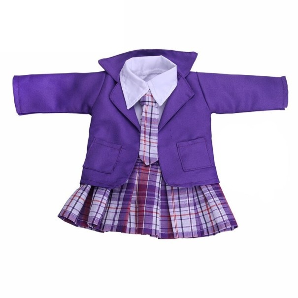 Uniforme escolar para muñeca morado