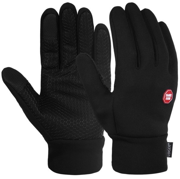 Unisex-Anti-Rutsch-Handschuhe – Schwarz L