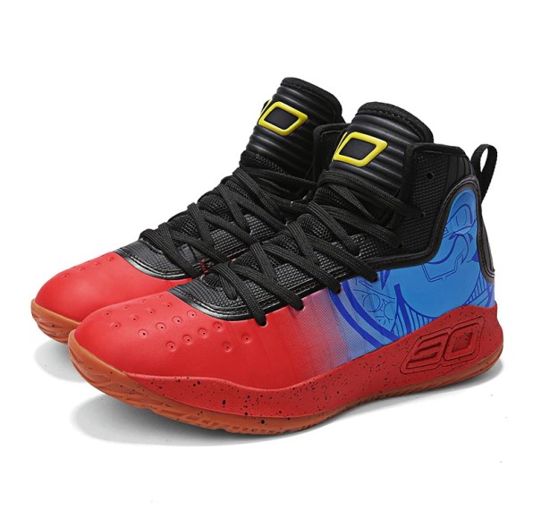 Unisex basketbalové boty červeno-modrá 38