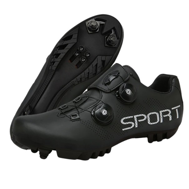 Unisex cyklistické boty s dvojitým otočným zapínáním a podrážkou pro kufry pryž PU EVA bavlna pro silniční i sportovní cyklistiku černá 36