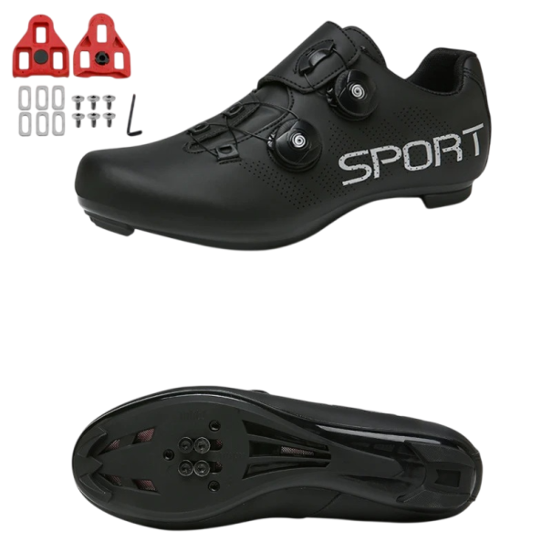 Unisex cyklistické boty s otočným zapínáním a páskem včetně kufrů nylon PU kůže EVA bavlna pro silniční i sportovní cyklistiku černá 36