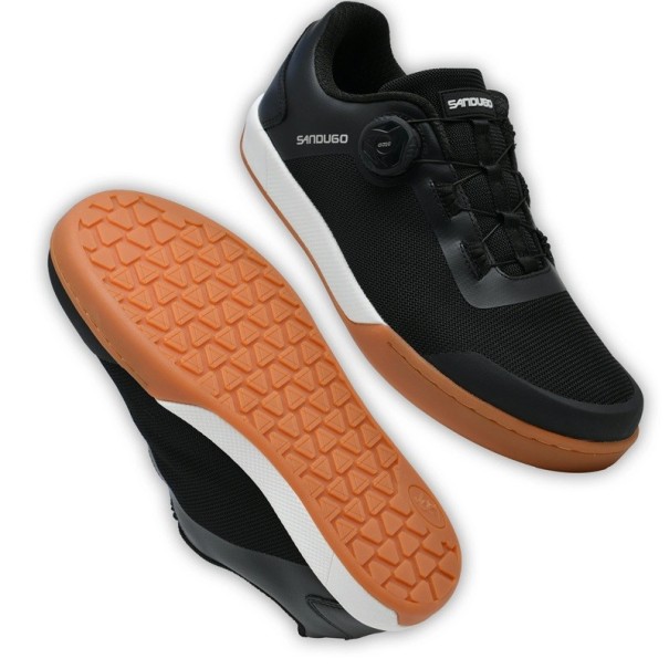 Unisex fietsschoenen met draaibare sluiting en rubberen zool nylon EVA katoen rubber voor recreatief en stadsfietsen wit 45,5