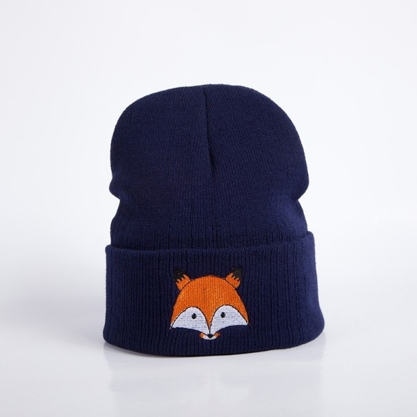 Unisex-hattu ketun kanssa tummansininen