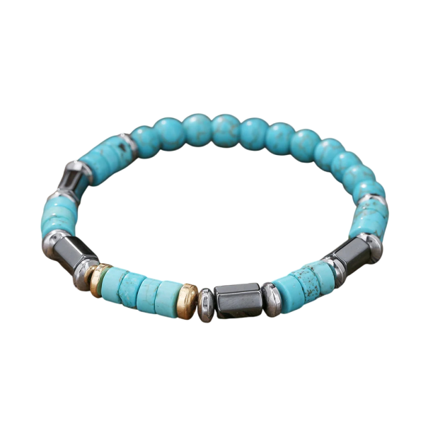 Unisex korálkový náramok s kameňom 18-19 cm Elegantný náramok z prírodných kameňov pre každodenné nosenie, moderný štýl, vhodný pre všetky príležitosti 1