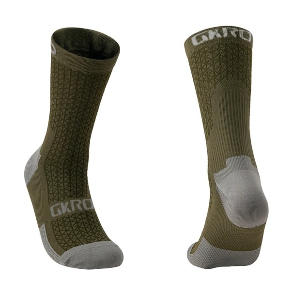 Unisex sportkompressionsstrumpor 37-45 EUR utomhus halkfri nylon elastisk snabbtorkande khaki