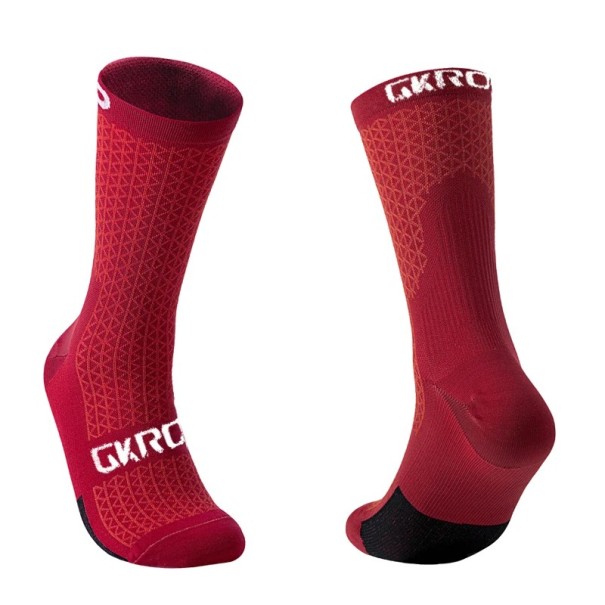 Unisex Sports Compression Socks EUR 37-45 Outdoor Non-Slip Nylon Elastic Quick-Drying wine red