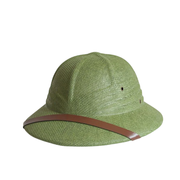 Unisex stråhat 56-60 cm sommersolhat til mænd og kvinder med bånd bred skygge 7 cm modetilbehør forår sommer efterår armygrøn