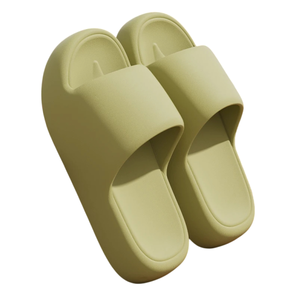 Unisex tofflor med extra tjock sula Mjuka hemmatofflor Minimalistisk design Stötdämpande Anpassar sig till foten Komfort för varje dag