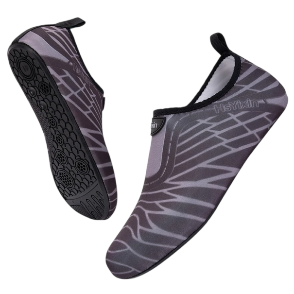 Unisex water schoenen Barefoot stijl Instap Elastic bovenwerk van stof Antislip zool van TPR Voor zwemmen snorkelen en watersporten grijs 39