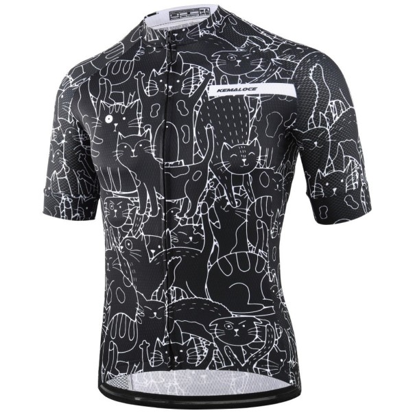 Unisex wielershirt P3766 zwart L