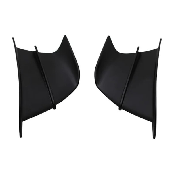 Universal Aerodynamic Winglets for Motorcycle ABS Spoiler 175x100 mm Self-Adhesive Design Matt Black 1
