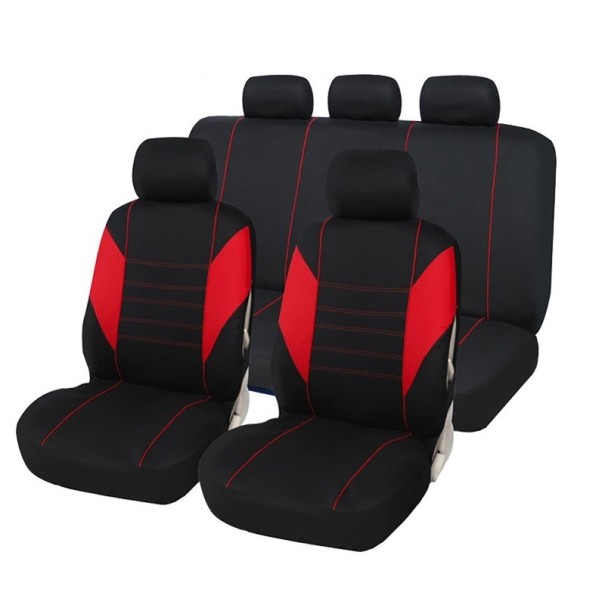 Universal Car Seat Covers 9 pcs red