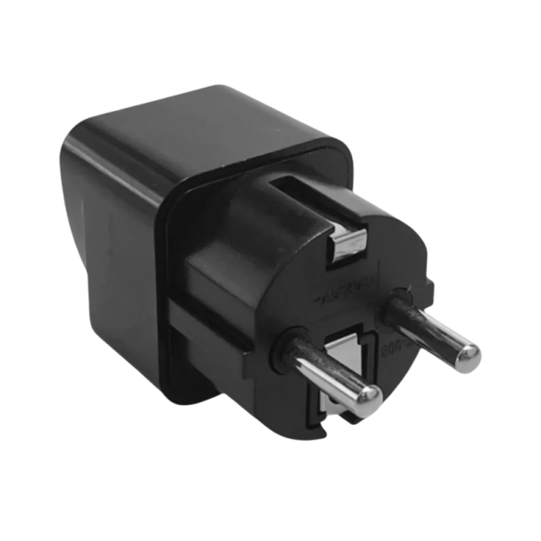 Universal EU Typ E/F Reiseadapter Stecker Reduzierstück Steckdose 100-240V Druckfester europäischer Steckeradapter Kompakt schwarz