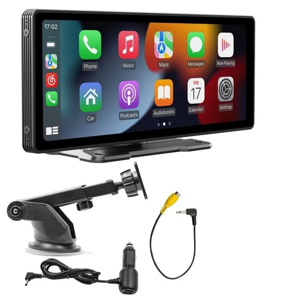 Universal HD-berøringsskærm til bil med stativ 10,26&quot; Wi-Fi Bluetooth trådløs skærm til Apple CarPlay eller Android Auto instrumentbrætskærm 1