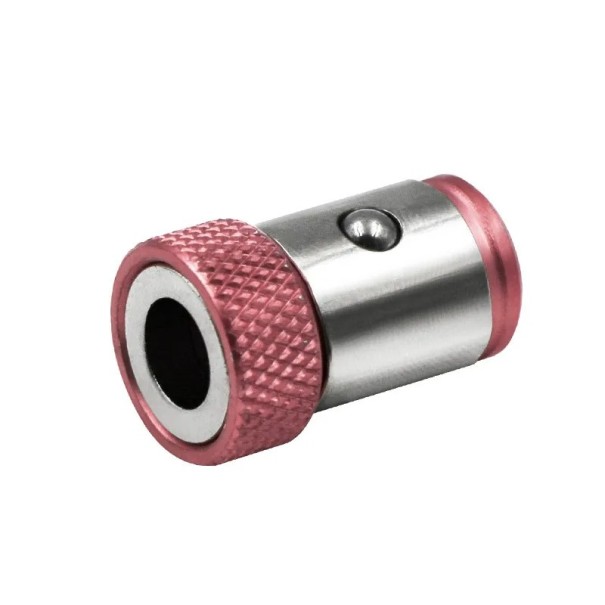 Universal Magnetic Bit Ring Screwdriver Drill Alloy Corrosion Resistant Strong Magnet Screw Holder 1 pc pink