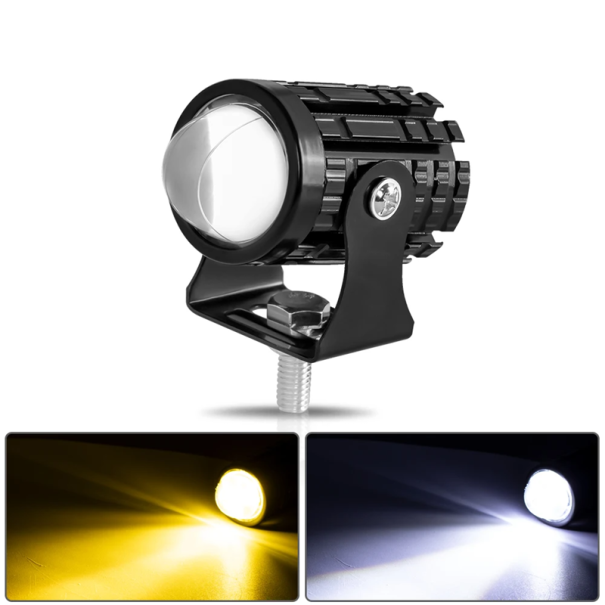 Universal Motorcycle LED Light 3000 lm Aluminium Body IP67 Waterproof High Performance Lighting for Motorcycle Day and Night Riding warm white