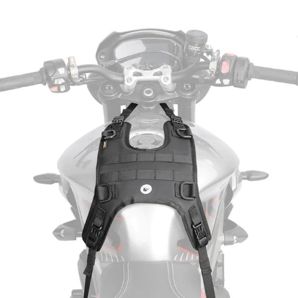 Universal Mounting Base for Motorcycle Tank and Saddle Bags with Straps 79 cm and 85 cm Black 1