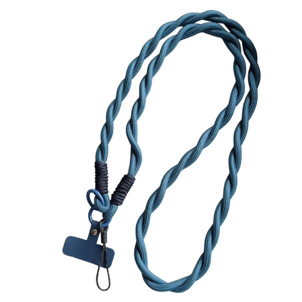 Universal Phone Lanyard Knitted Mobile Strap Phone Strap Mobile Holder Backpack Decoration Camera blue