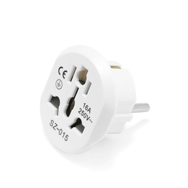 Universel rejseadapter hvid