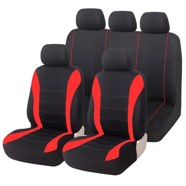 Universele autostoelhoezen 5 zitplaatsen Beschermende autohoezen voor voor- en achterstoelen Set hoofdsteunhoezen Ademende stoffen autohoezen