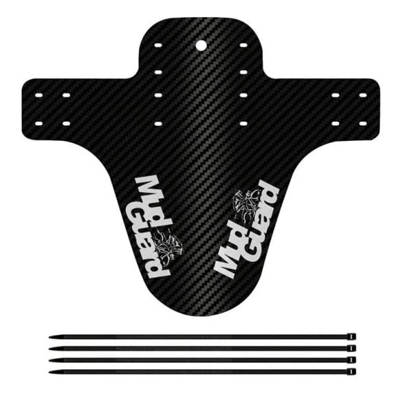 Universele fietsmodderkap voor voor en achter zwart met gekleurd carbonpatroon ultralicht flexibel modderbeschermer voor race- en mountainbikes wit