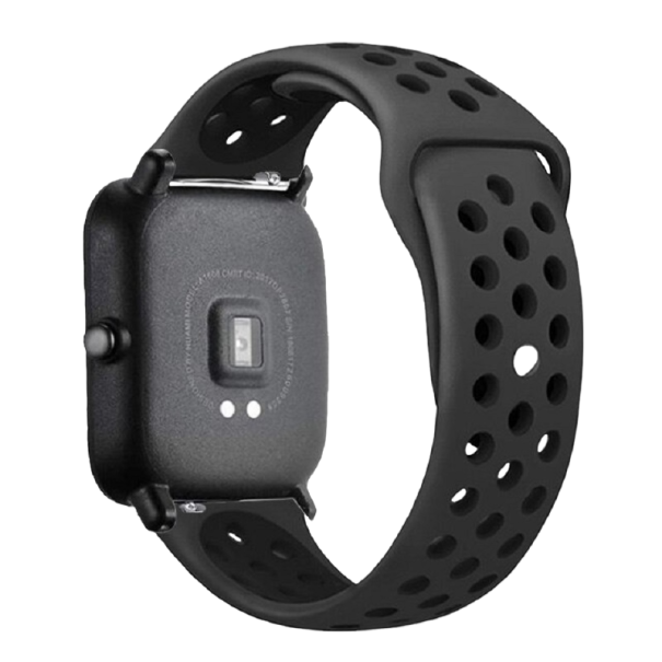 Universele siliconen band 22 mm T888 zwart