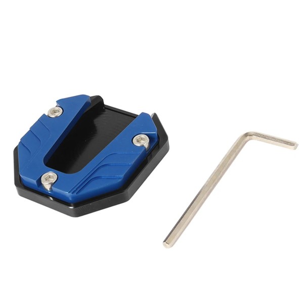 Universele uitbreidingsplaat voor de zijstandaard van de motor CNC aluminium voetsteun kleur 50x50 mm blauw