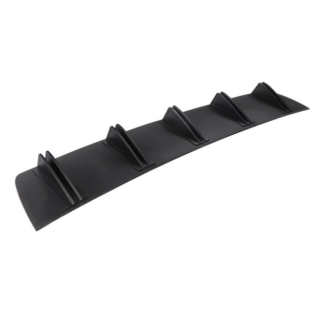 Universell diffusor för bakre stötfångare dubbelvinge 81,5 x 16,5 x 5,5 cm ABS svart skyddslista för att ändra bilens utseende 1