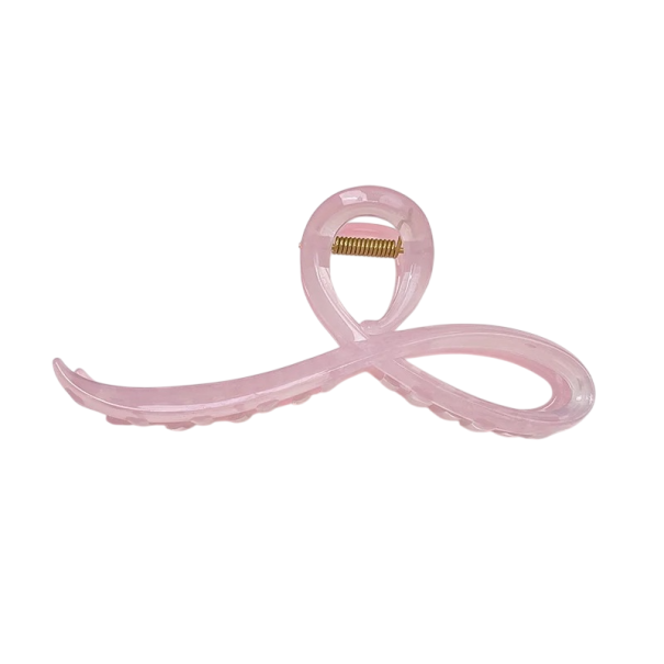 Universell storlek Elegantisk damhårklämma Minimalistisk bågdesign Stabil klämma för knut och hästsvans Stilig accessoar rosa