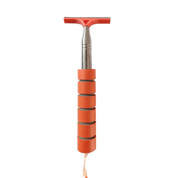 Universell teleskopisk fönsterputsare för bilens backspeglar 21x96 cm Rostfri fönsterputsare med gummiskrapa för rengöring av bilfönster och fönster orange